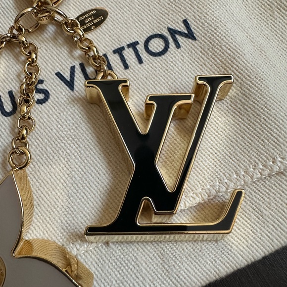 EUC Louis Vuitton Fleur de Monogram Key Ring/Bag Charm - Picture 6 of 8
